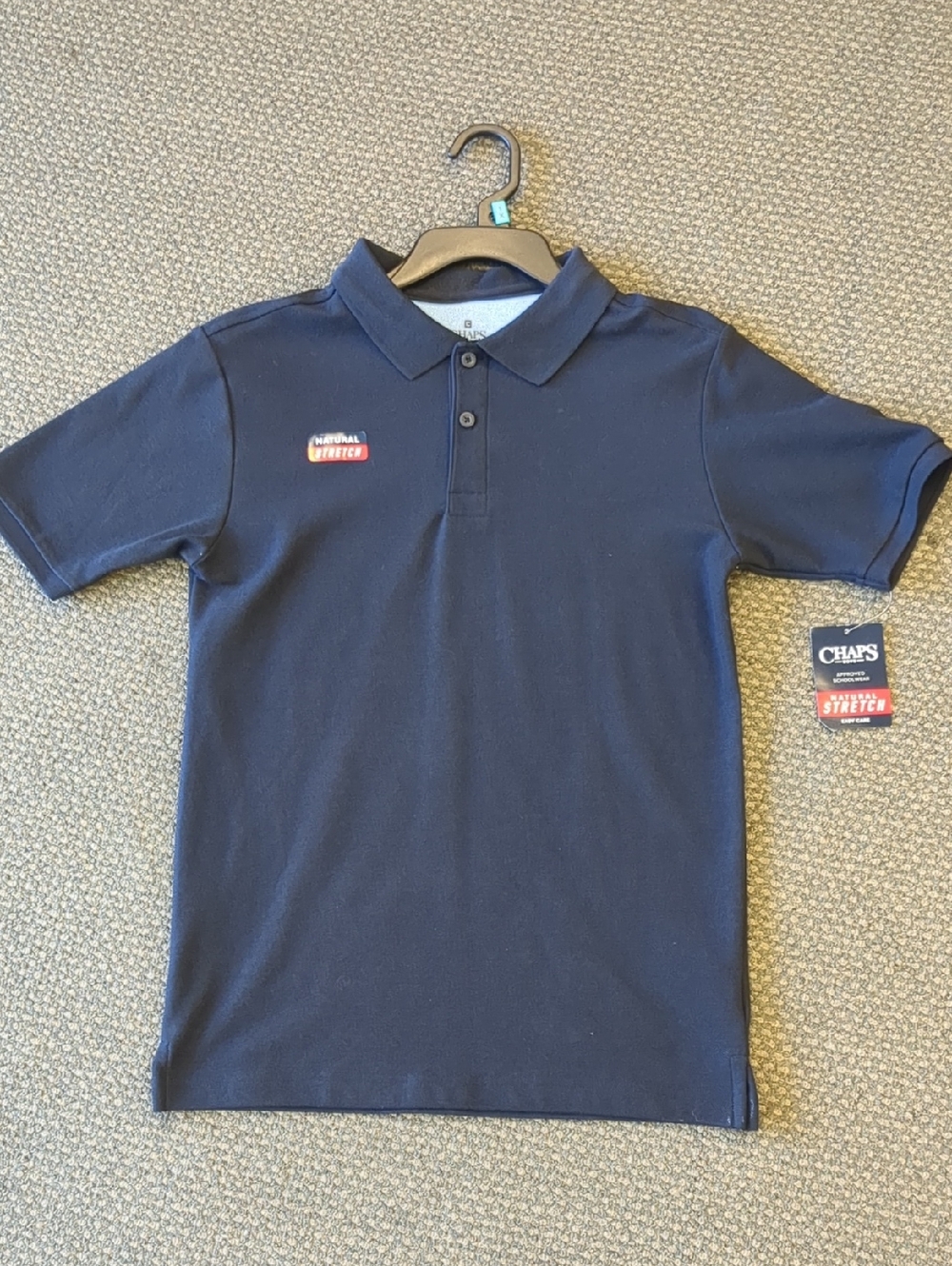 Chaps Boys Dark Navy Short Sleeve Polo